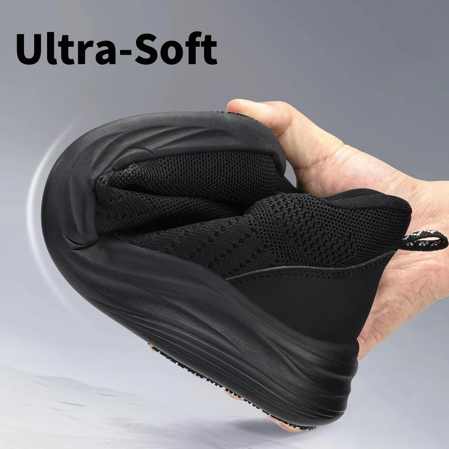 Mens Non-Slip Work Shoes Slip-Resistant Waterproof Sneakers for Kitchen Restaurant & Food Service Lightweight Breathable Slip-On Chef Shoes Safety Footwear for Men