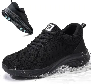 Mens Non-Slip Work Shoes Slip-Resistant Waterproof Sneakers for Kitchen Restaurant & Food Service Lightweight Breathable Slip-On Chef Shoes Safety Footwear for Men