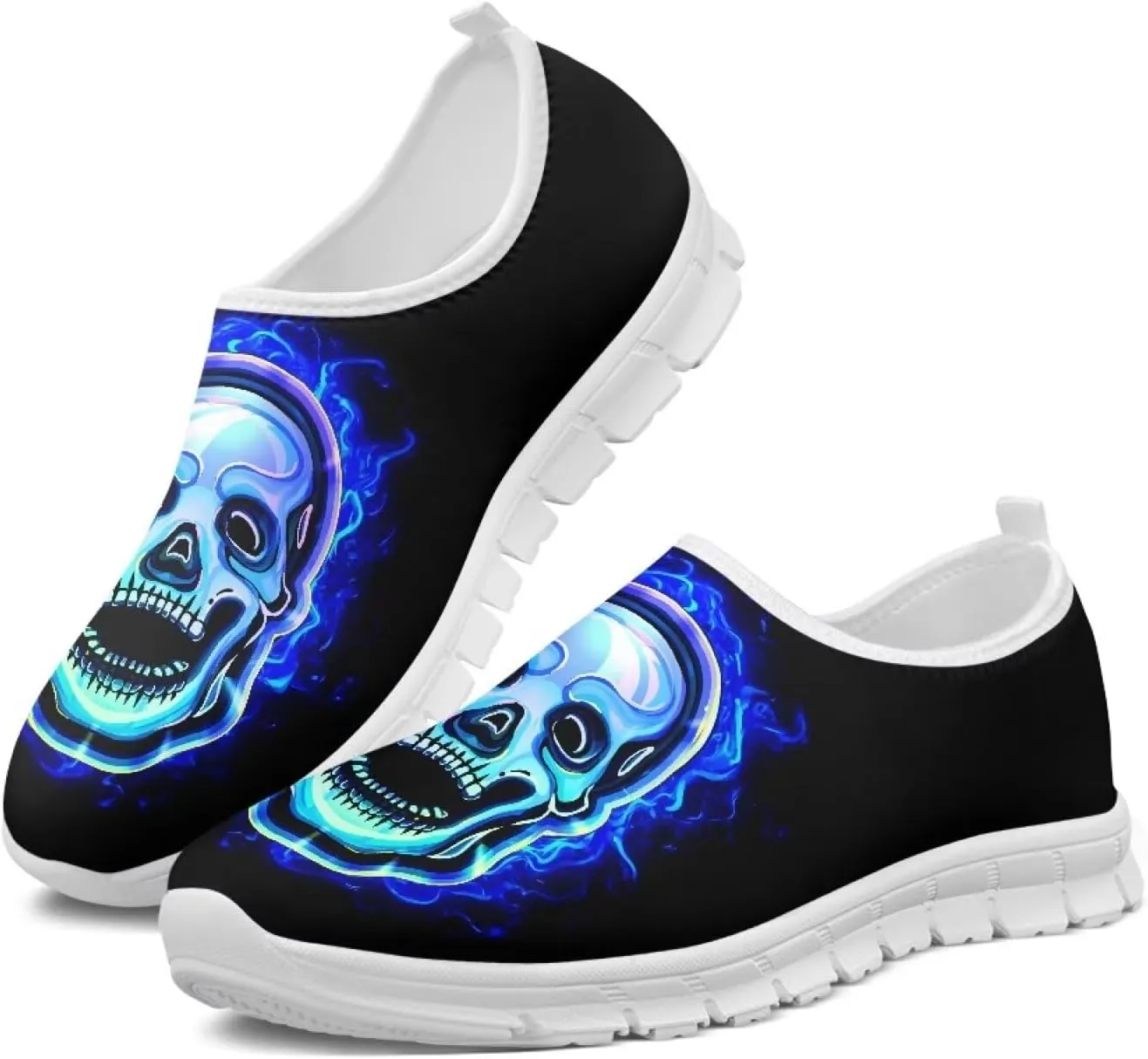 Mens Slip-on Walking Shoes Casual Lightweight Workout Sneakers Breathable Mesh Loafers Comfortable Flat SizeUS 5-14