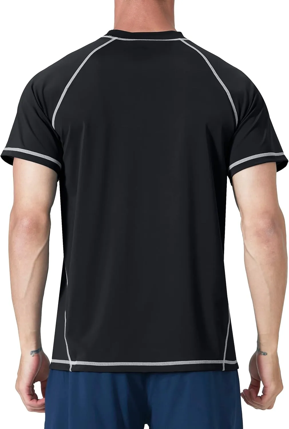 Men's Swim Shirts Rash Guard Short Sleeve UPF 50  UV Sun Protection SPF Shirt Quick Dry Swimming Fishing Water Beach T Shirts