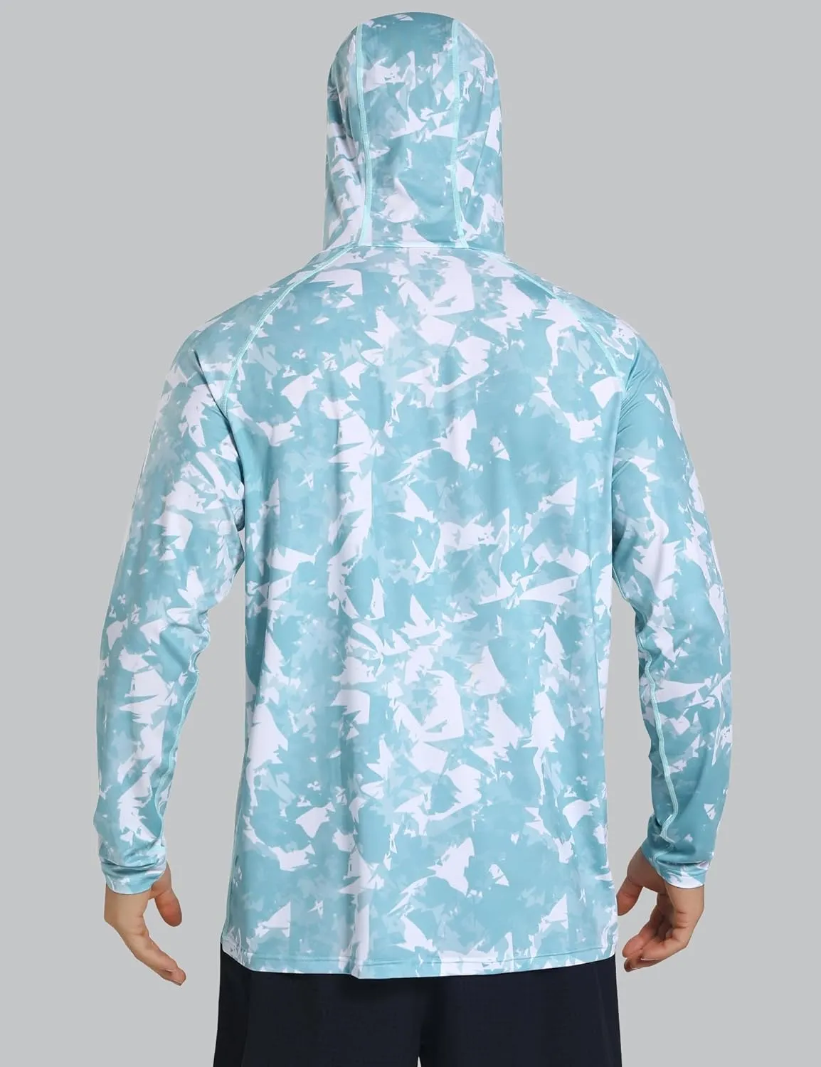 Men's UPF 50  Sun Protection Hoodie Shirts Long Sleeve Rash Guard Fishing Hiking SPF UV Shirt Quick Dry