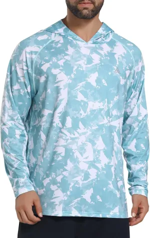 Men's UPF 50  Sun Protection Hoodie Shirts Long Sleeve Rash Guard Fishing Hiking SPF UV Shirt Quick Dry