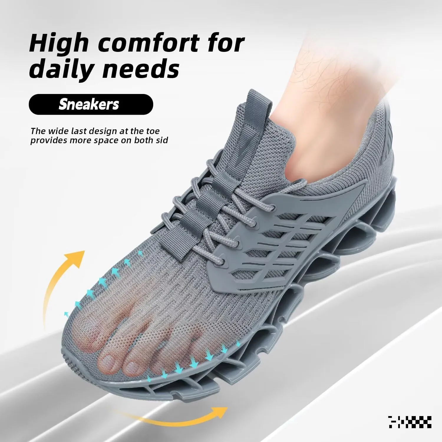 Mens Walking Shoes Slip on Blade Tennis Casual Fashion Trail Running Sneakers Comfort Non Slip Work Sport Athletic Trainers