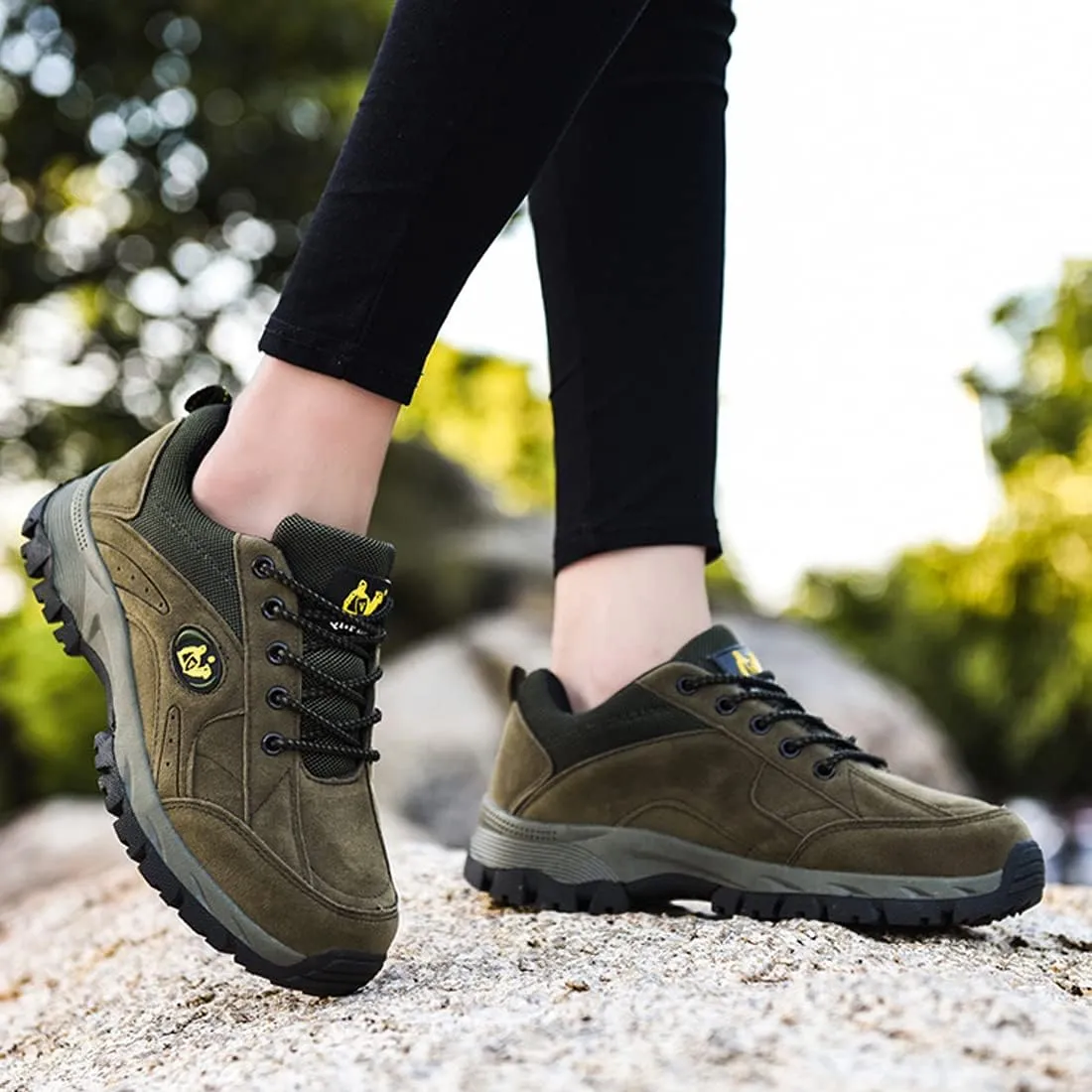 Mens Walking Waterproof Boots Trekking Shoes Lightweight Vent Breathable Hiking Shoes