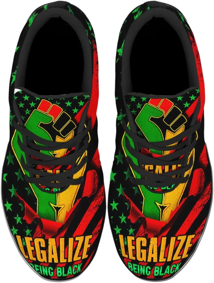 Mens Womens Juneteenth 1865 Shoes,Juneteenth Freedom Athletic Running Tennis Sneakers Casual Black History Shoes