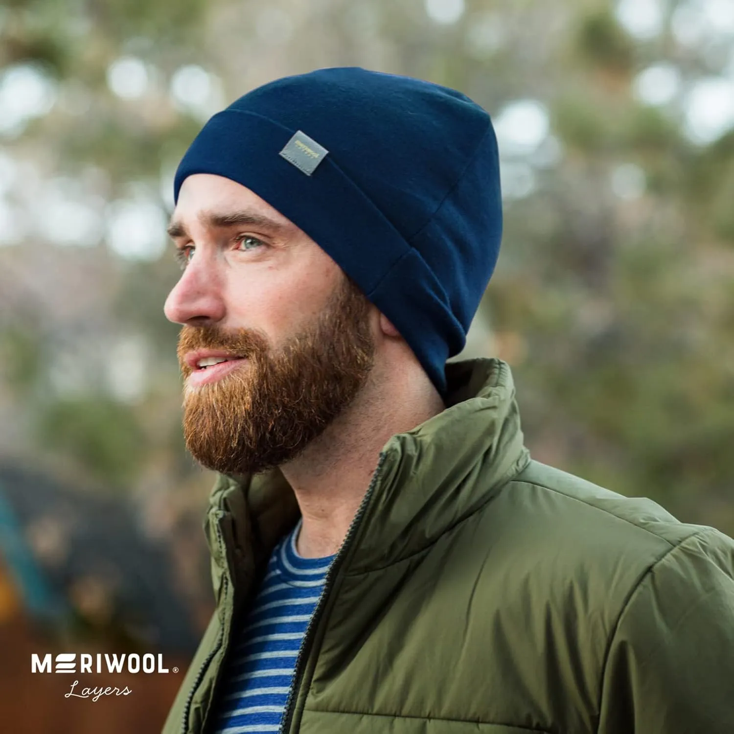 MERIWOOL Unisex Merino Wool Cuff Beanie Winter Hat for Men and Women