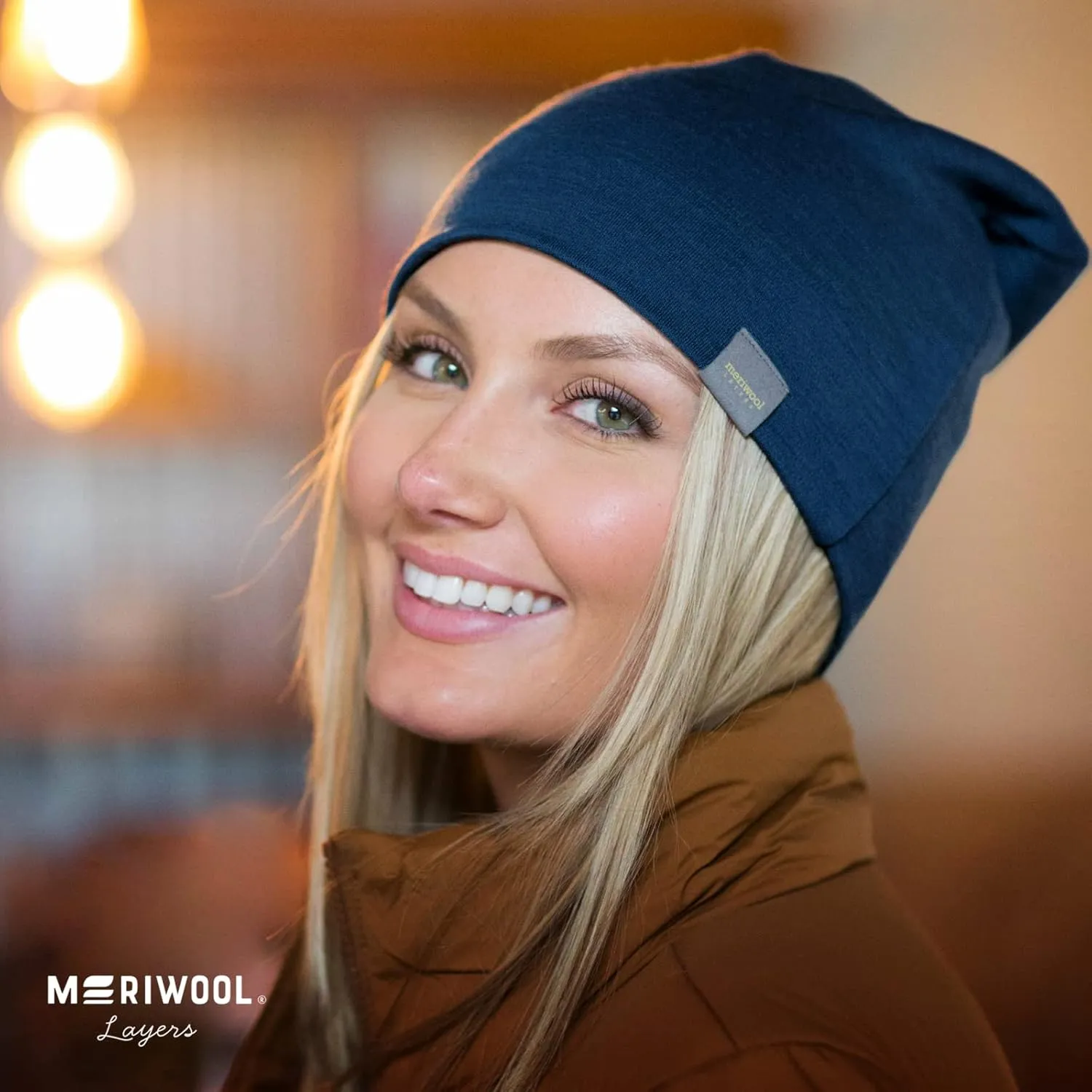 MERIWOOL Unisex Merino Wool Cuff Beanie Winter Hat for Men and Women