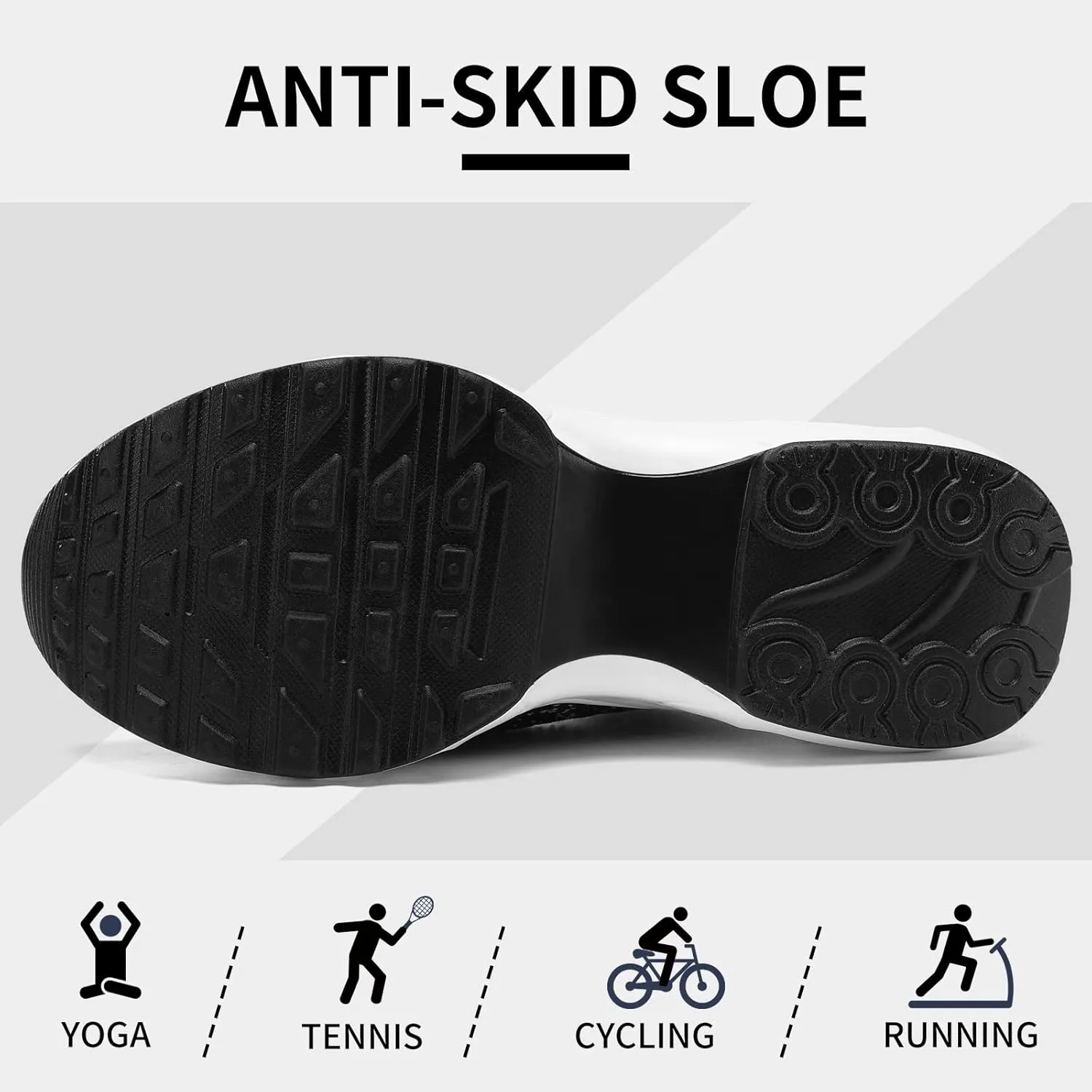 Mesh Sneakers for Women - Non Slip, Slip On, Sock Sneakers - Light Weight, Air Cushion Running, Work Shoes