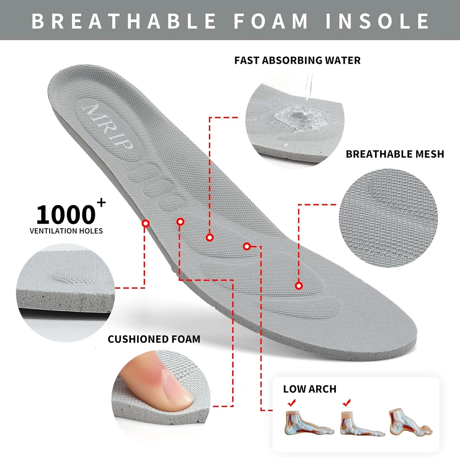 Mesh Sneakers for Women - Non Slip, Slip On, Sock Sneakers - Light Weight, Air Cushion Running, Work Shoes