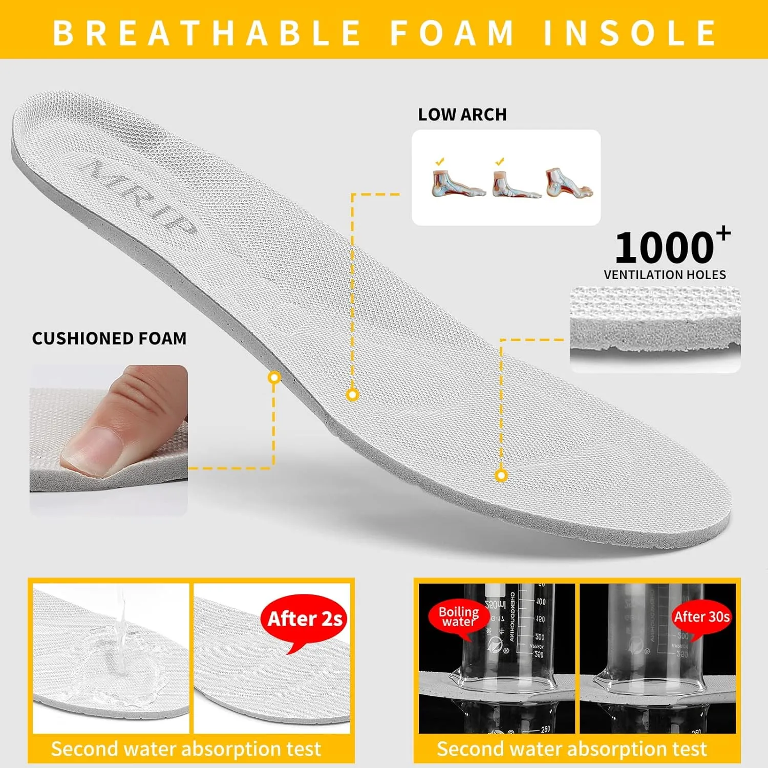 Mesh Sneakers for Women - Non Slip, Slip On, Sock Sneakers - Light Weight, Air Cushion Running, Work Shoes