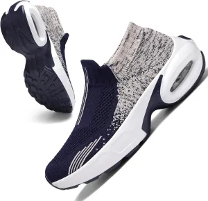 Mesh Sneakers for Women - Non Slip, Slip On, Sock Sneakers - Light Weight, Air Cushion Running, Work Shoes