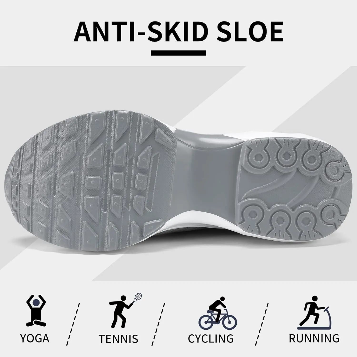Mesh Sneakers for Women - Non Slip, Slip On, Sock Sneakers - Light Weight, Air Cushion Running, Work Shoes