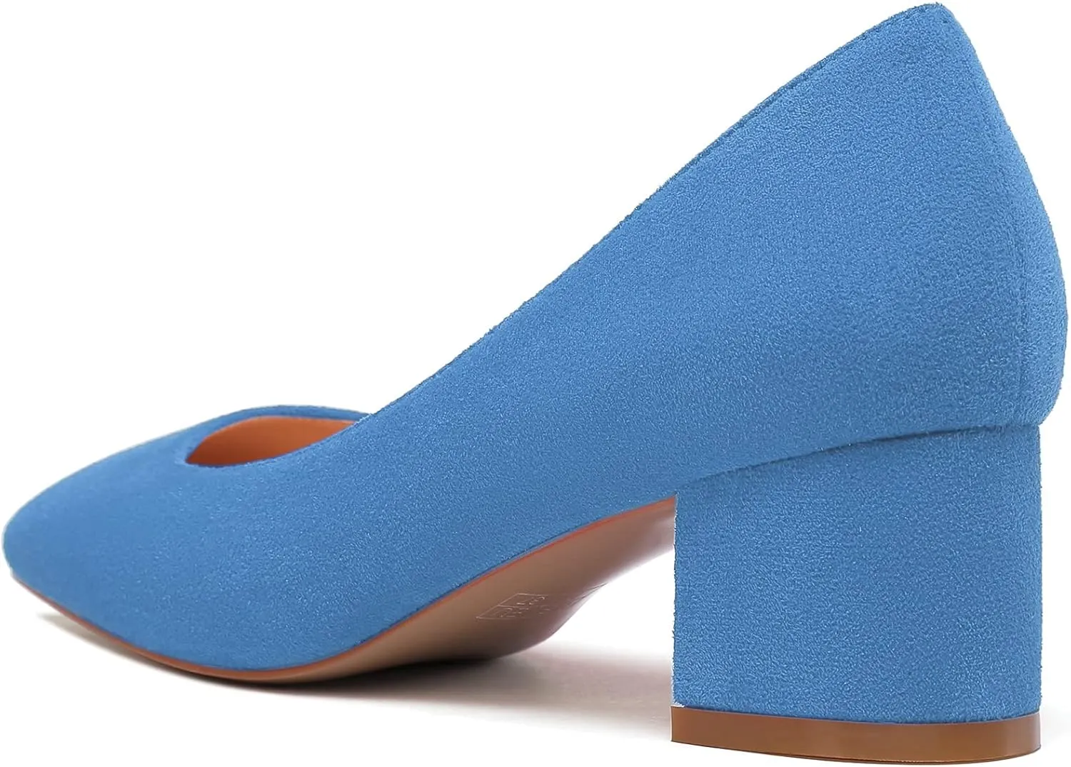 Mettesally Women's Block Heel Pumps Square Toe Middle Heels Comfort Walking Party Club Elegant Dress Shoes