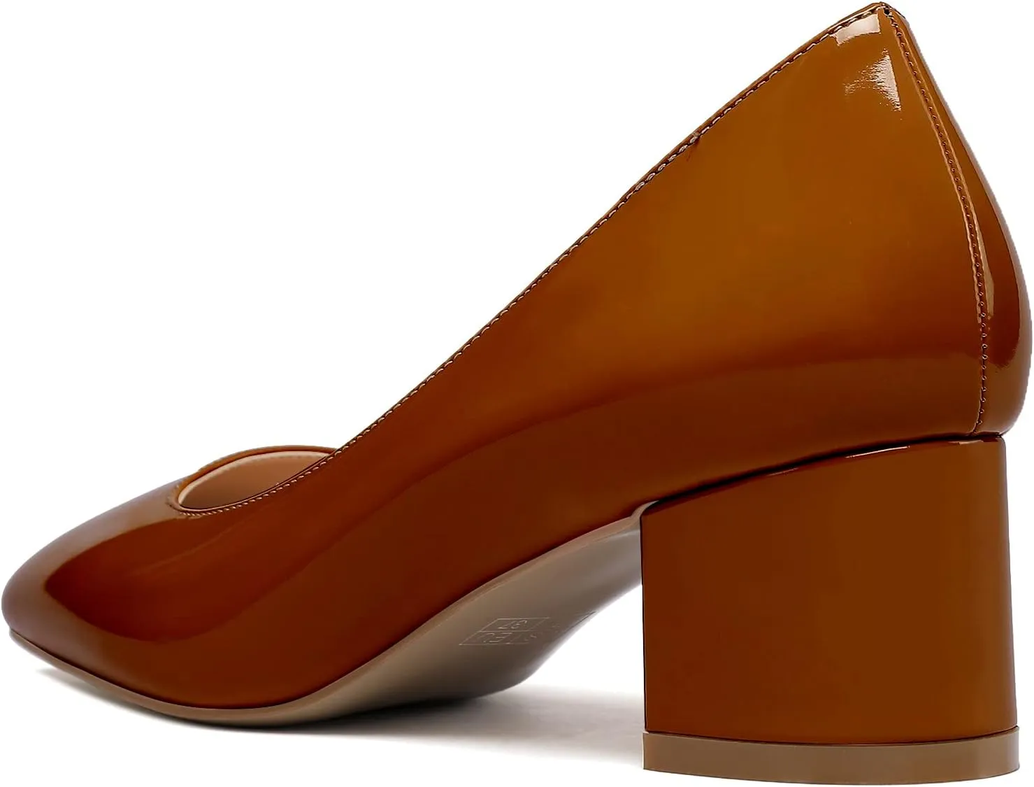 Mettesally Women's Block Heel Pumps Square Toe Middle Heels Comfort Walking Party Club Elegant Dress Shoes