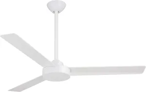 Minka-Aire F524-WHF-B Roto Modern 52" Ceiling Fan with Wall Control, 3 Blades, Flat White (Remote Included)