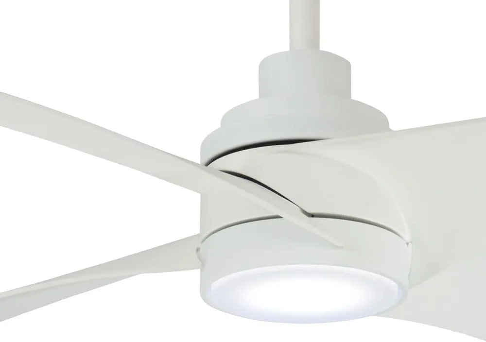 MINKA-AIRE F543L-WHF Swept 56 Inch Ceiling Fan with Integrated 20W LED Dimmable Light in Flat White Finish