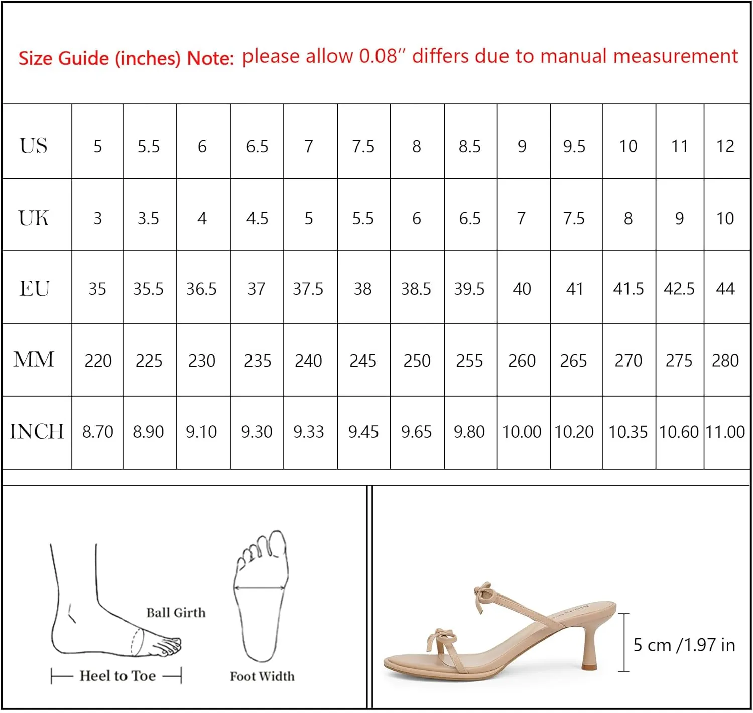 Modatope Two Strap Bow Tie Kitten Heel Sandals for Women Rounded Open Toe Heeled Sandals Women