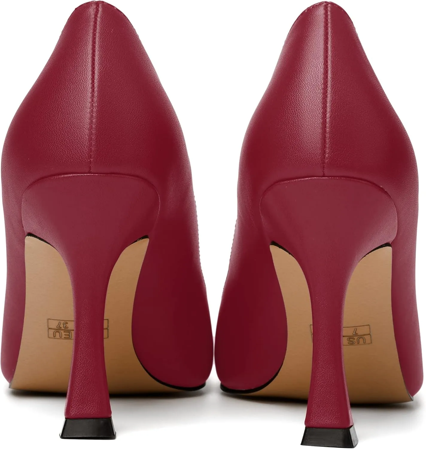 MODENCOCO Womens Slip On Elegant Matte Pointed Toe Sexy Party Stiletto High Heel Pumps Dress Shoes 3.5 Inch