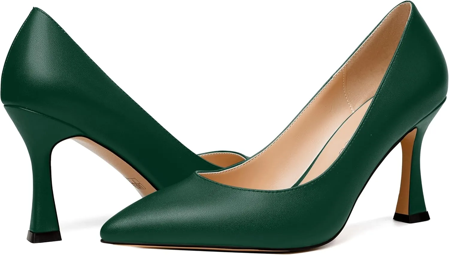 MODENCOCO Womens Slip On Elegant Matte Pointed Toe Sexy Party Stiletto High Heel Pumps Dress Shoes 3.5 Inch