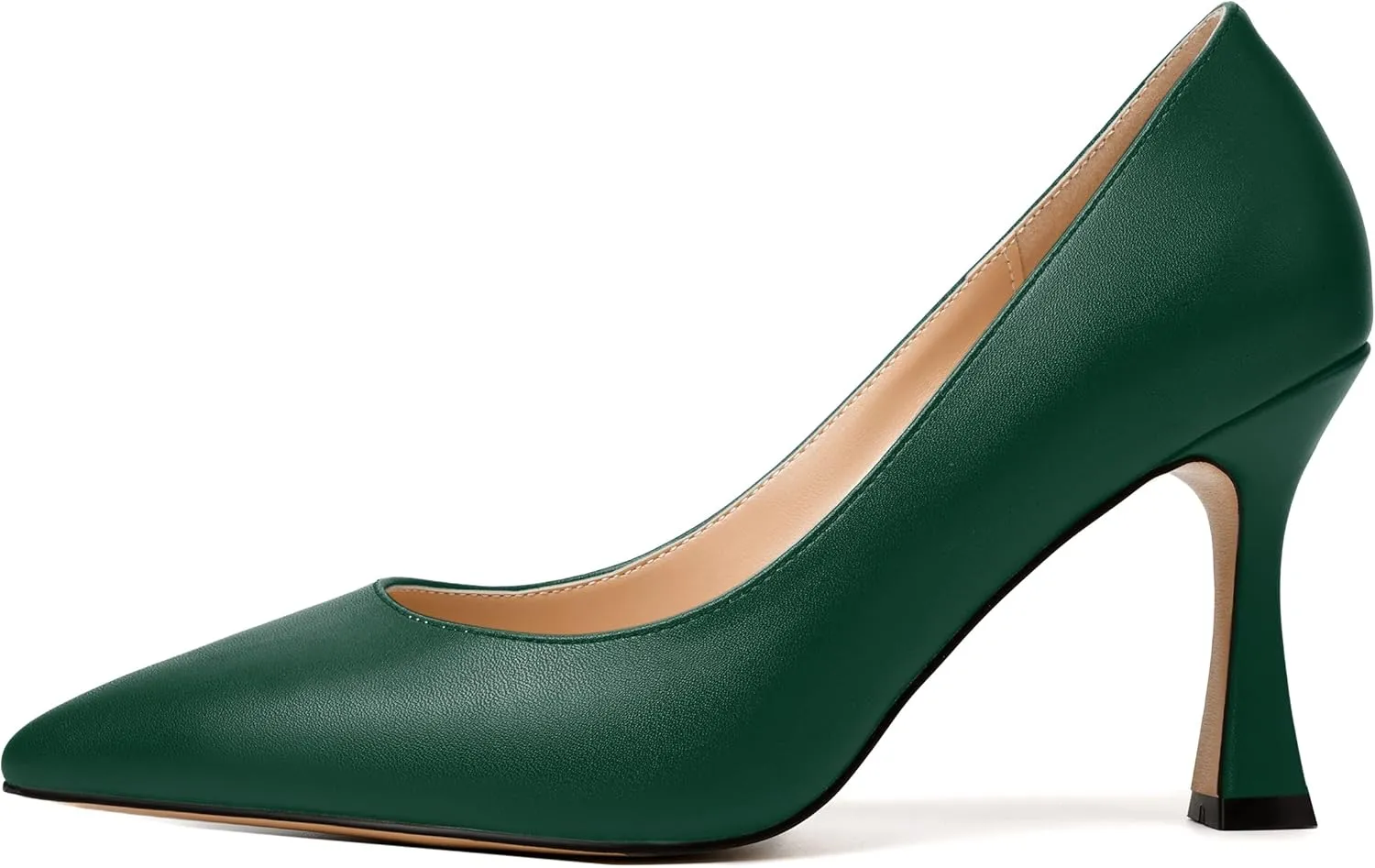 MODENCOCO Womens Slip On Elegant Matte Pointed Toe Sexy Party Stiletto High Heel Pumps Dress Shoes 3.5 Inch