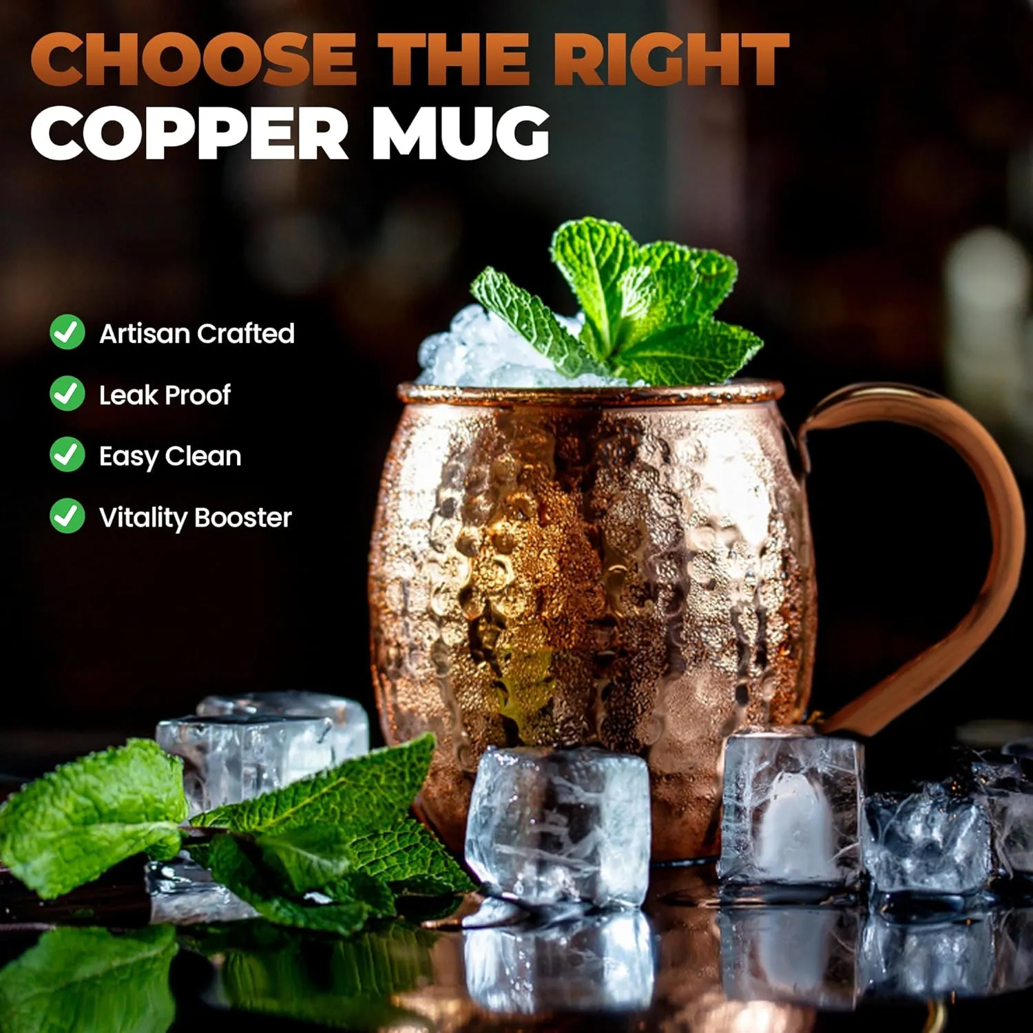 Moscow Mule Cups Set of 4 | 100% Pure Copper Food Safe 16oz Cups with 4X Pure Copper Straws and 1x Pure Jigger - Premium Moscow Mule Mugs kit