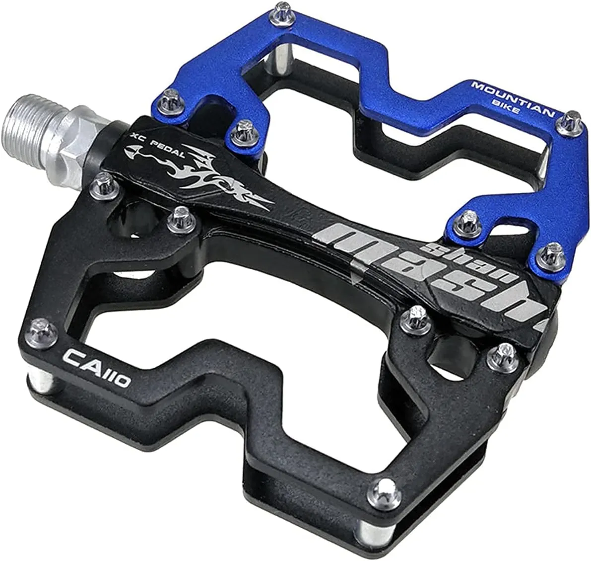 Mountain Bike MTB Pedals Parallel Bicycle Road Pedal 9/16 Inch Ultra-Light Flat Aluminum Alloy Sealed Bearing with Anti-Skid 1 Pair