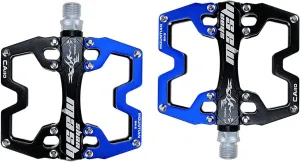 Mountain Bike MTB Pedals Parallel Bicycle Road Pedal 9/16 Inch Ultra-Light Flat Aluminum Alloy Sealed Bearing with Anti-Skid 1 Pair