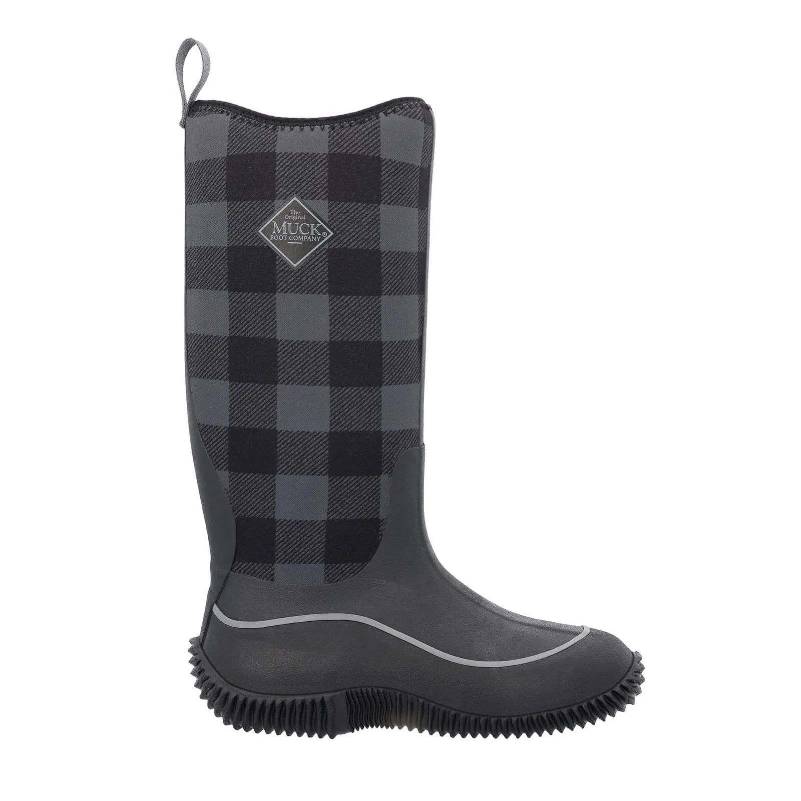 Muck Boots Women's Hale Wellington in Black/Grey Plaid