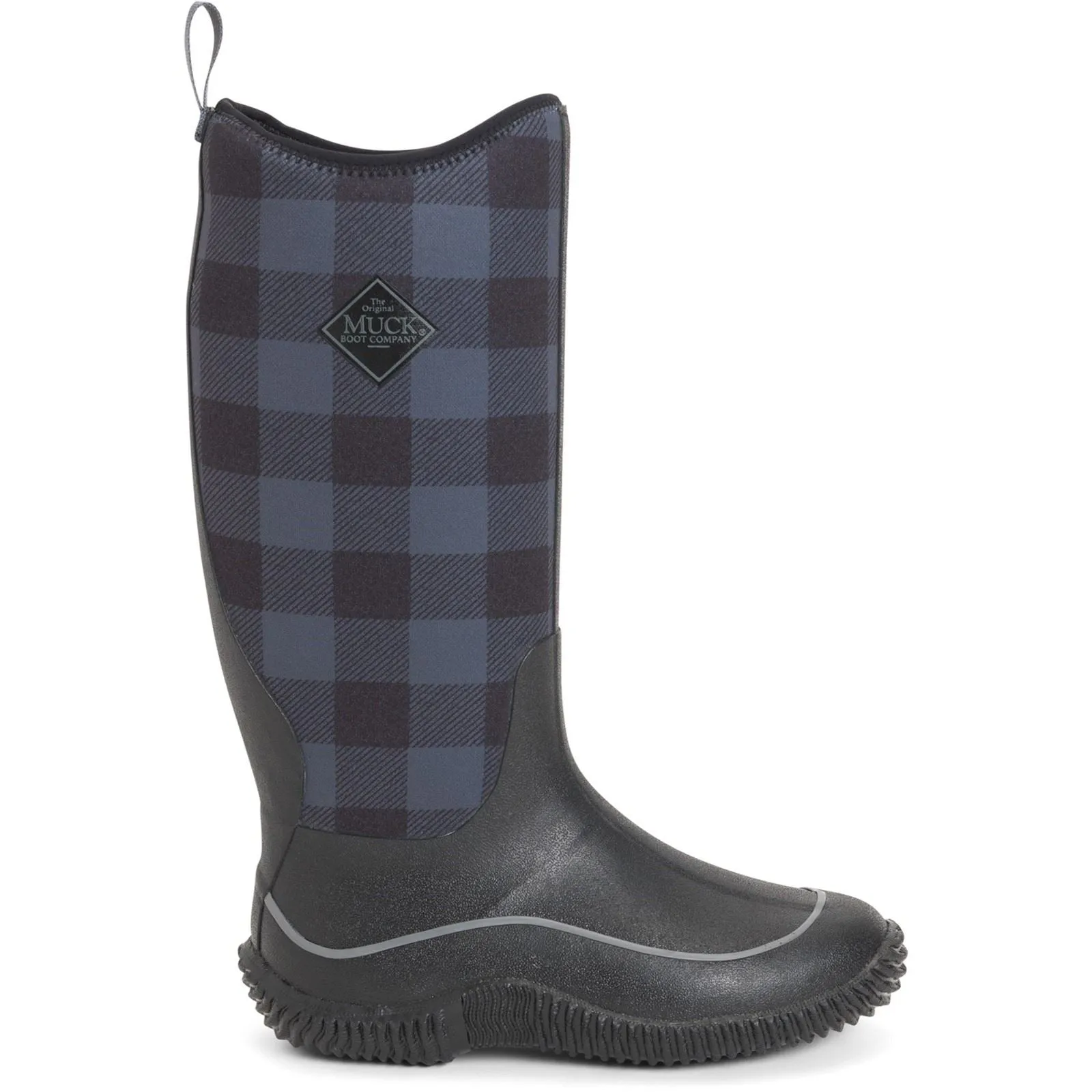 Muck Boots Women's Hale Wellington in Black/Grey Plaid
