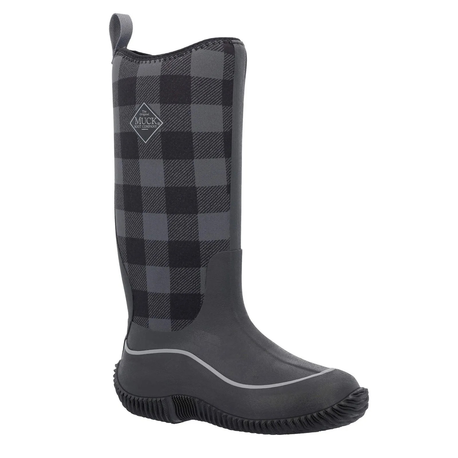 Muck Boots Women's Hale Wellington in Black/Grey Plaid