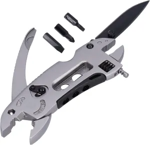 Multifunctional Pliers, Multi Purpose Portable Light Foldable Wear Resistant Multi Tool Wrench for Camping Fishing DIY