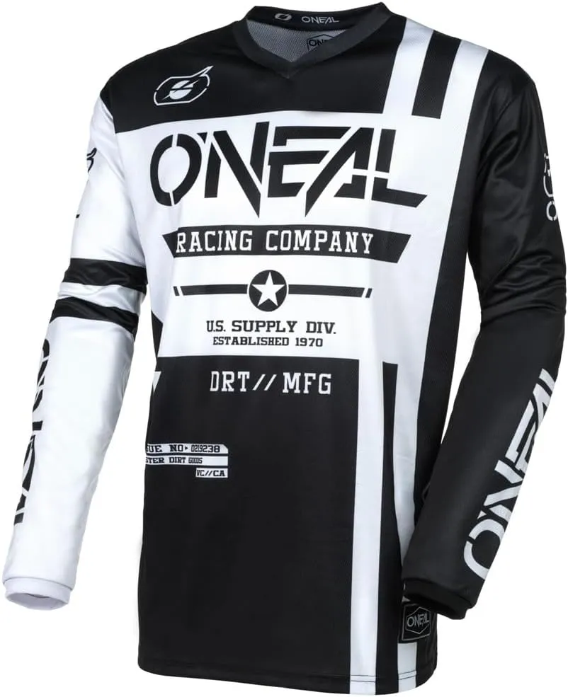 MX Outfit O'Neal Element Warhawk White Men (W32/Medium) Protective Pants Jersey riding bundle motocross dirt bike combo set