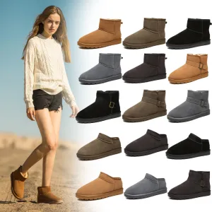 Nanccy Women's flat short warm snow boots