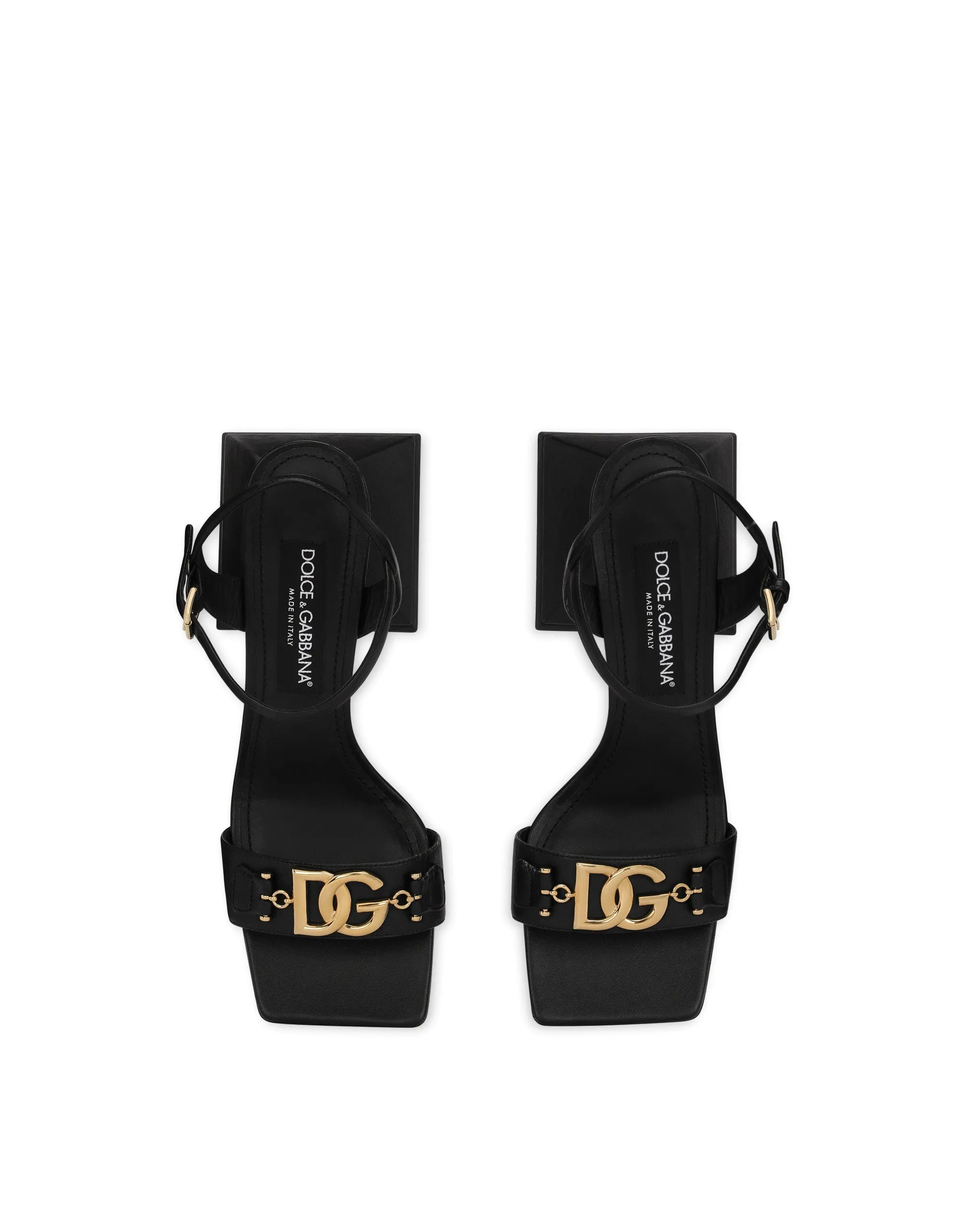Nappa-look fabric sandals