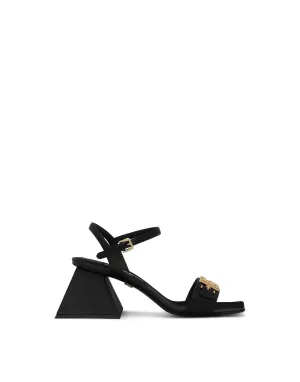 Nappa-look fabric sandals