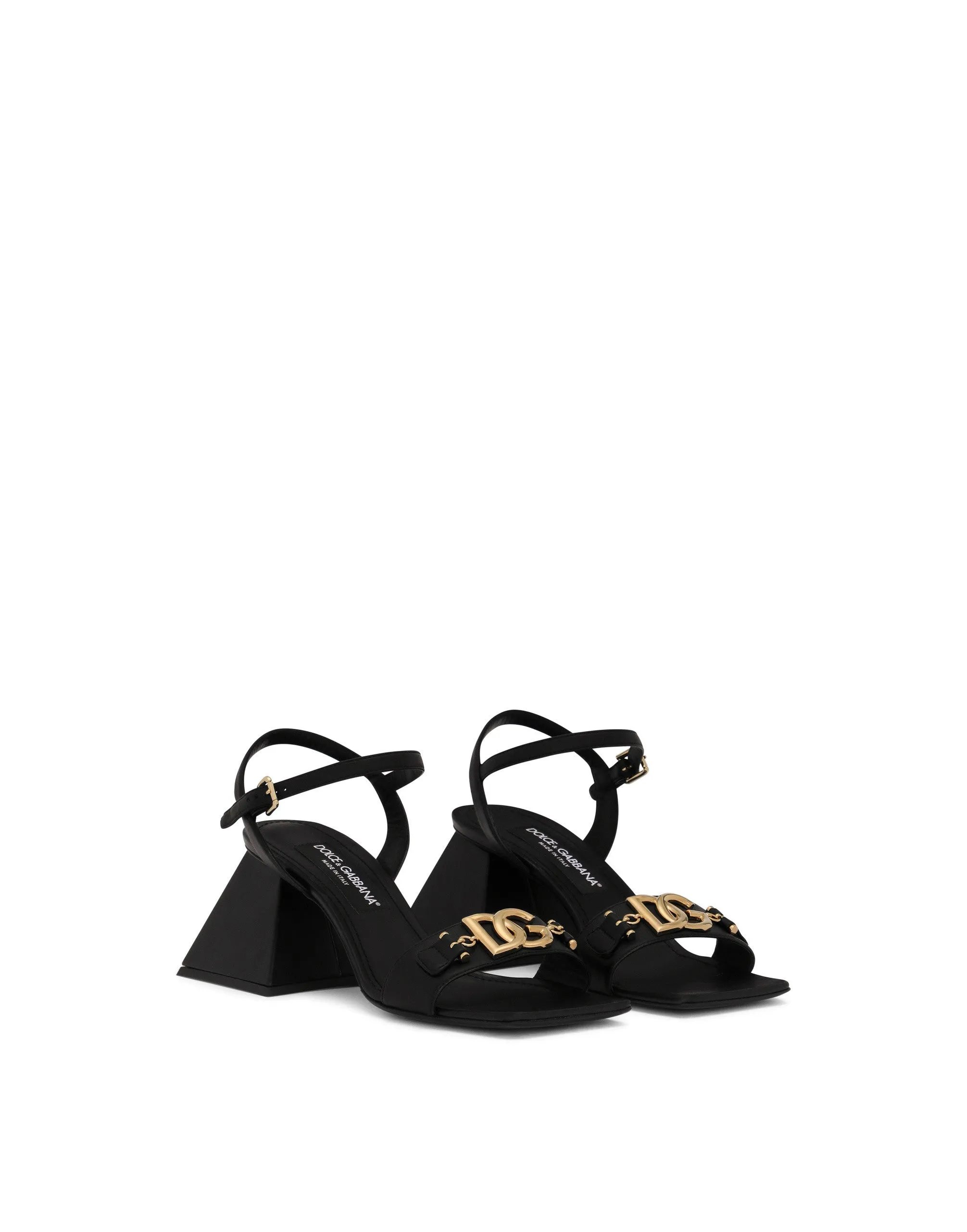 Nappa-look fabric sandals