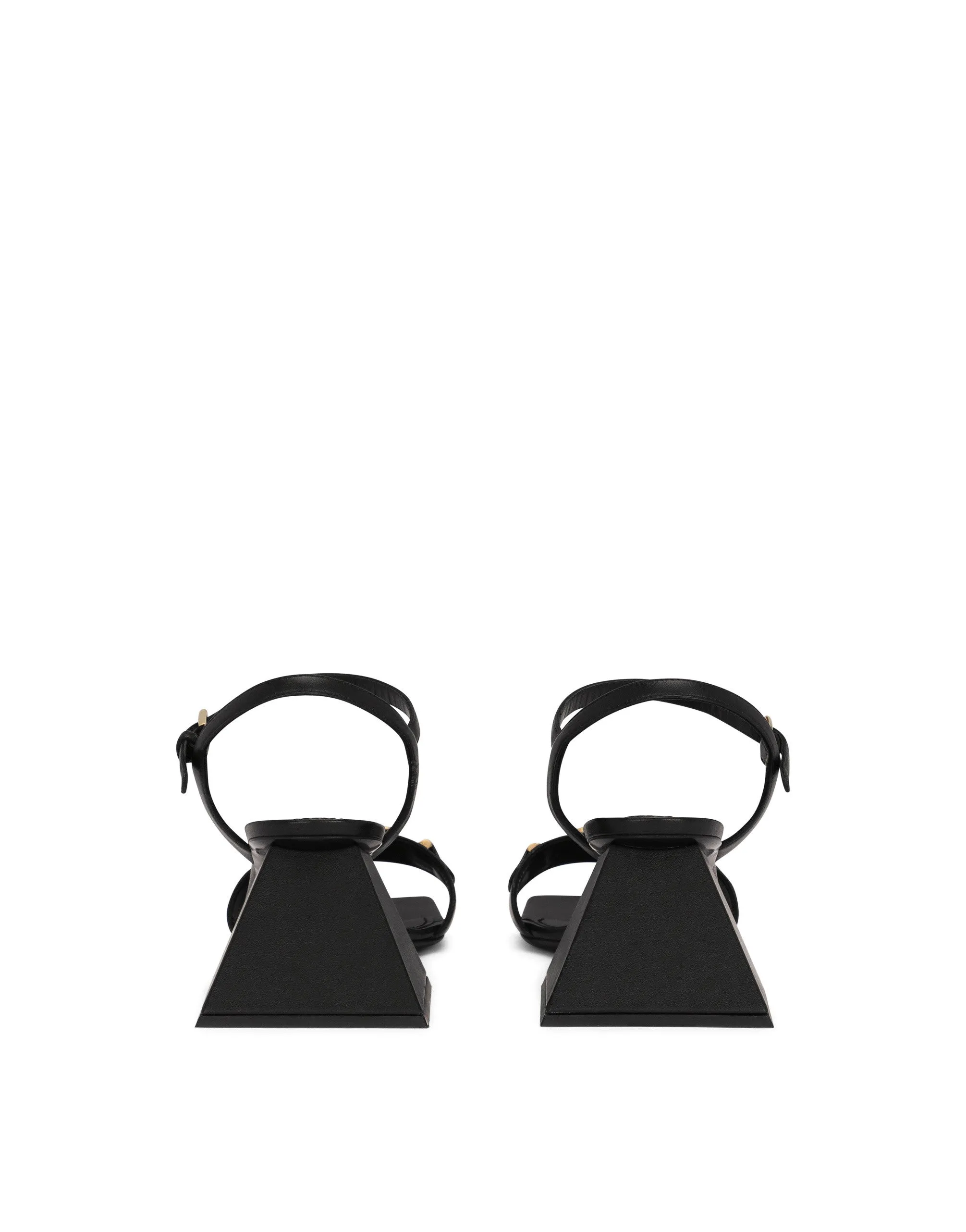 Nappa-look fabric sandals