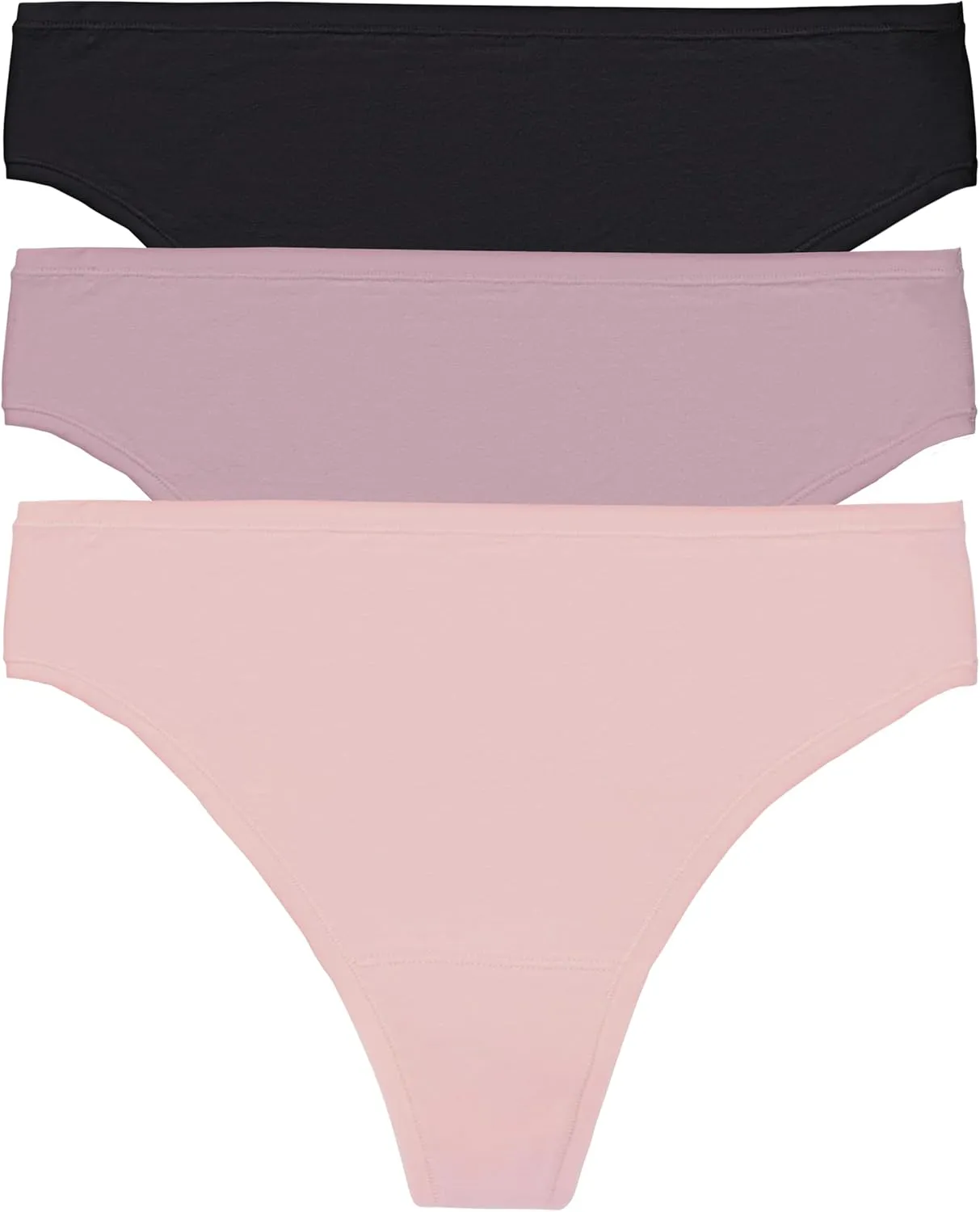 Natori Women's Bliss Bare Cotton Thong 3-Pack