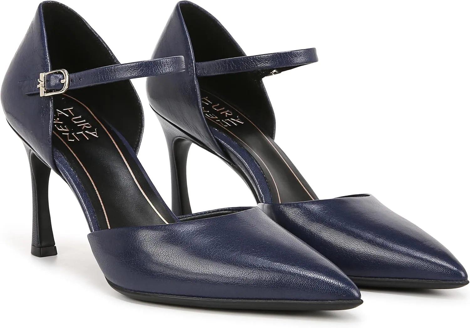 Naturalizer Womens Amber Pointed Toe Ankle Strap Pumps