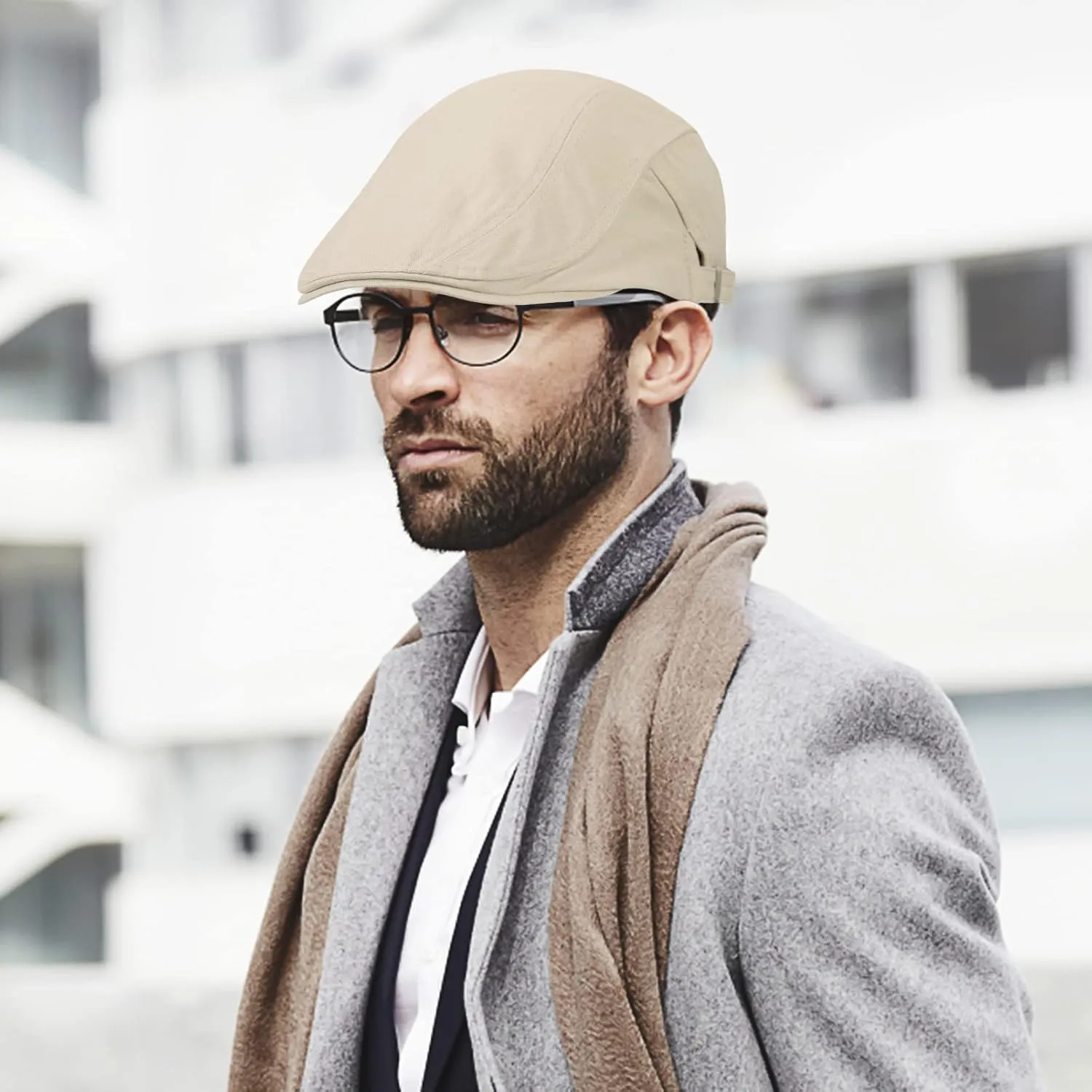 Newsboy Cap for Men Flat Hats Adjustable Breathable Irish Caps Cabbie Ivy Driving Hunting Sport Golf Outdoor