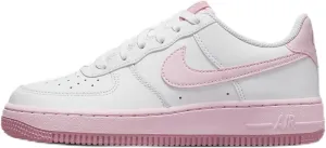 Nike Air Force 1 Big Kids' Shoes (FV5948-100, White/Elemental Pink/Medium Soft Pink/Pink Foam) Size 4