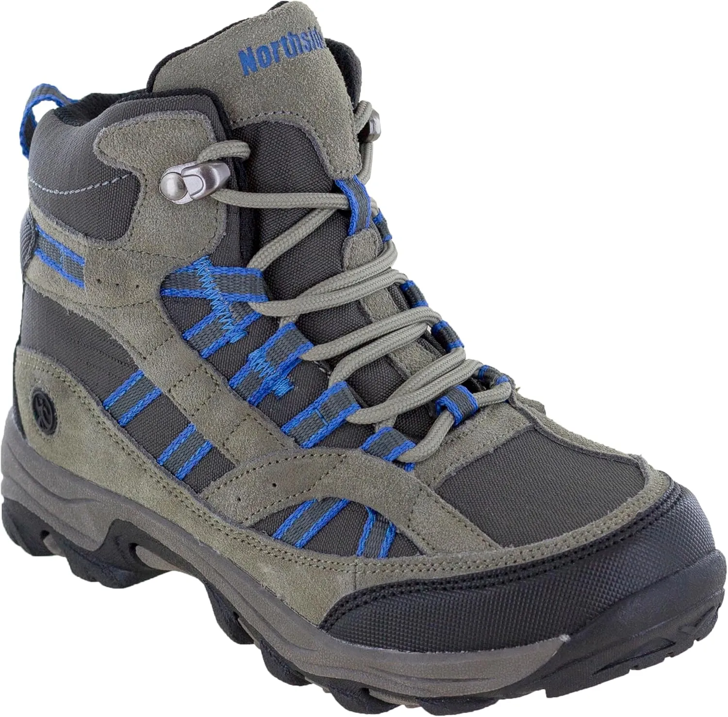 Northside Unisex-Child Rampart Mid Hiking Boots - Lightweight Performance | Suede/Ripstop Nylon Moisture-Wicking Quick Lace-Up Durable TPR Outsole | Kids Hiking Adventure Essential