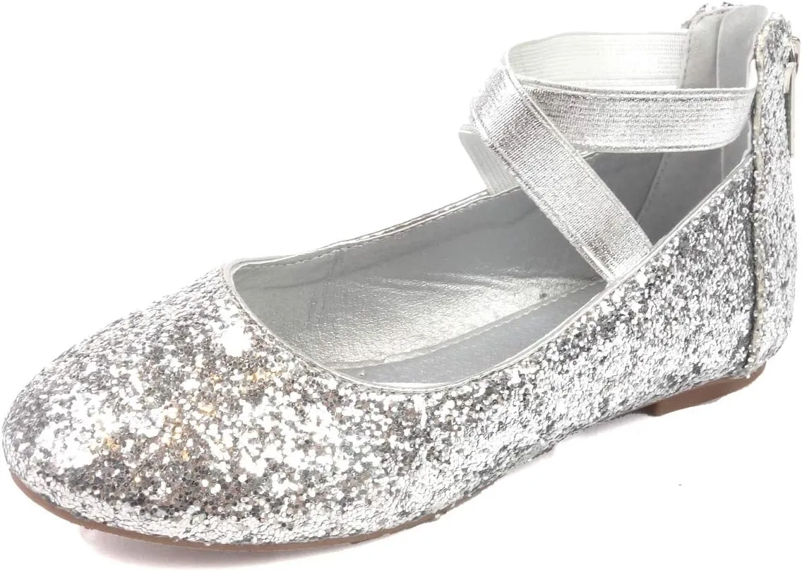 Nova Utopia Toddler Little Girls Dress Ballet Ankle Strap Flat Shoes