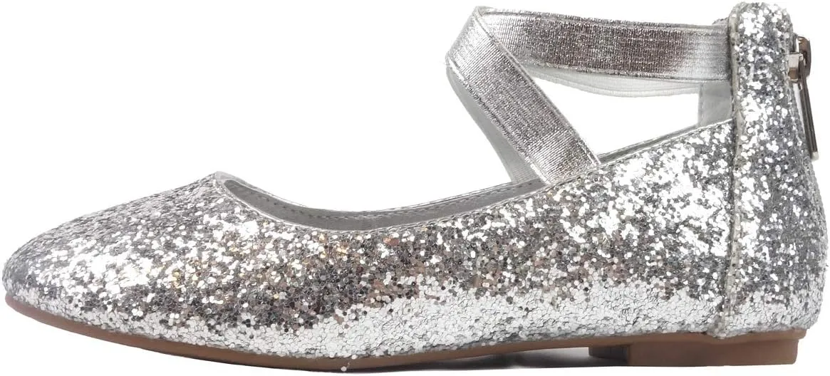 Nova Utopia Toddler Little Girls Dress Ballet Ankle Strap Flat Shoes