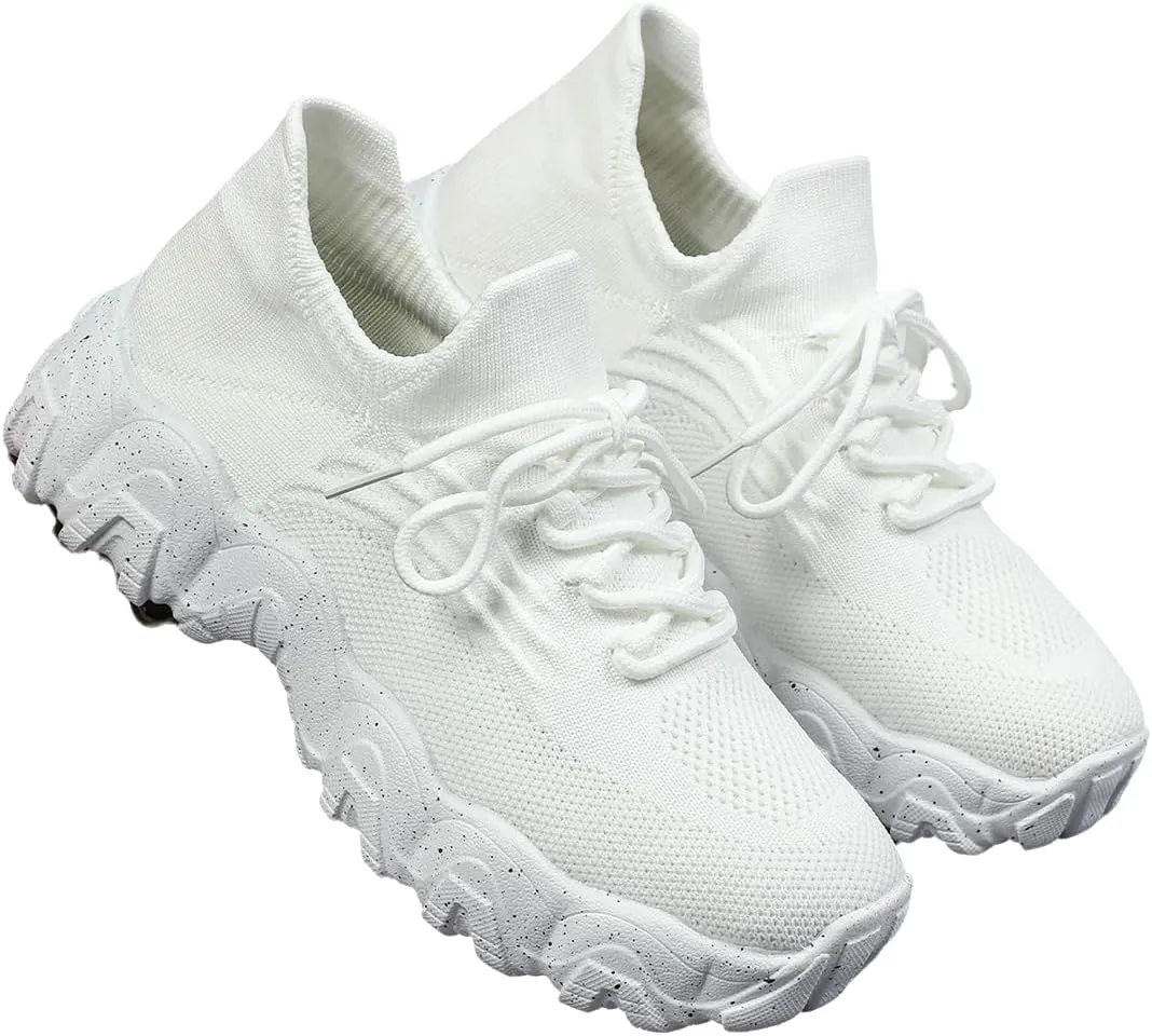 Nursebabes Sneakers, Breathable Non-Slip Lightweight Lace up Mesh Orthopedic Running Sneakers, Slip on Sneakers Women