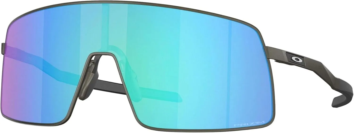 Oakley Sutro Titanium Sunglasses Satin Lead with Prizm Sapphire Iridium   Hard Case