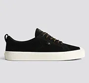 OCA Low Black Corduroy and Suede Sneaker
