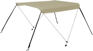 Oceansouth 2 Bow Bimini Top Boat Cover/Sun Shade Boat Canopy with Integrated Storage Boot - 5ft (Beige, Mounting Width 59"-61")