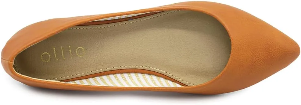Ollio Women's Ballet Shoe Comfort Basic Light Multi Color Flat