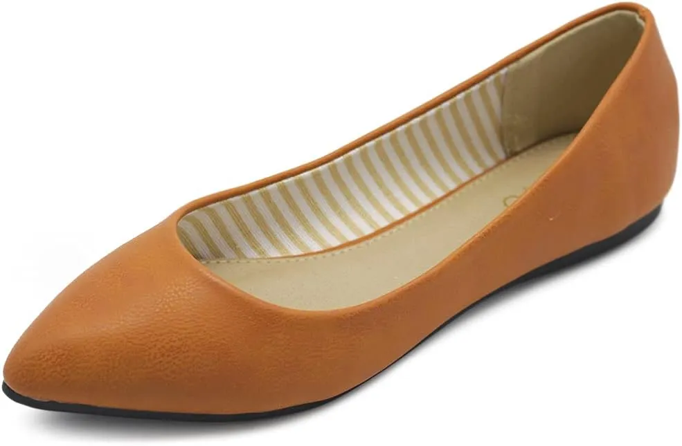 Ollio Women's Ballet Shoe Comfort Basic Light Multi Color Flat